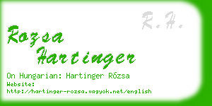 rozsa hartinger business card